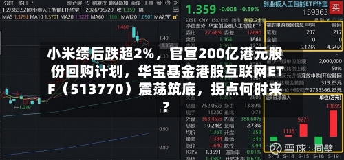 小米绩后跌超2%	，官宣200亿港元股份回购计划，华宝基金港股互联网ETF（513770）震荡筑底，拐点何时来？-第3张图片