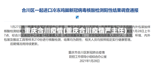 重庆合川疫情(重庆合川疫情严主任)