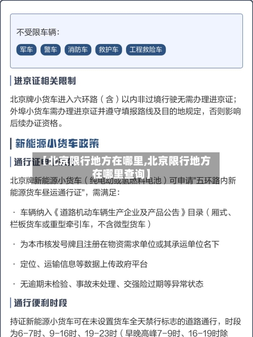 【北京限行地方在哪里,北京限行地方在哪里查询】-第2张图片