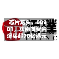 芯片龙头	，00981，获南向资金爆买超70亿港元-第2张图片