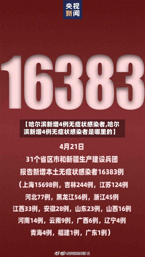 【哈尔滨新增4例无症状感染者,哈尔滨新增4例无症状感染者是哪里的】
