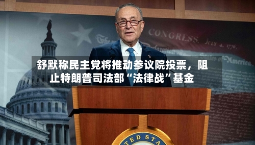 舒默称民主党将推动参议院投票，阻止特朗普司法部“法律战”基金-第2张图片